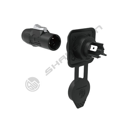 Outdoor Powercon Connector Waterproof Male Female Plug Connector IP65 Outdoor Panel Mount Power Socket 3-Pin Male Audio Connector with LED Display 20A Chassis Socket for Audio Power Solutions