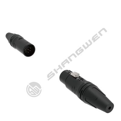 Industrial Electronics Accessories 6-Pin XLR Audio Video Connectors Indoor IP40 Protection 6-Pole Plug Socket Male Female