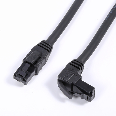 Customizable Direction 2m Cat6 Utp Right Angle Ethernet Cable for Male to Male Patch Cable in Silvery Grey