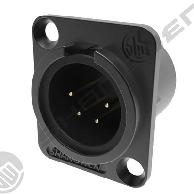 New IP40 Indoor Audio Video Cable Connector XLR 4 Pin Female Socket with Solder Adapter Male Socket Xlr Connector