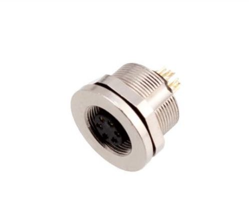 M9 Male Front Mount Socket(solder)  IP67 2\3\4\5\6\7\8 Pin Industrial Connector