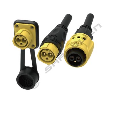 IP65 Aviation Plug Quick Plug Output Push-pull Self-locking Yellow Industrial Male Plug Power M19 Push Lock 3 Pin Connector