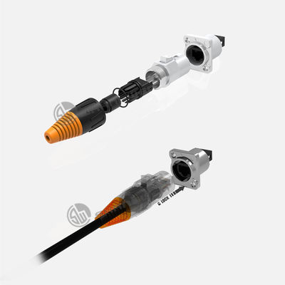 IP65 étanche Rj45 Connecteur mâle et femelle Bouton métallique Modèle de mise à niveau