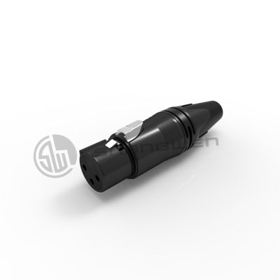 Connecteur vidéo XLR 10A étanche à l'eau femme 3 broches connecteur