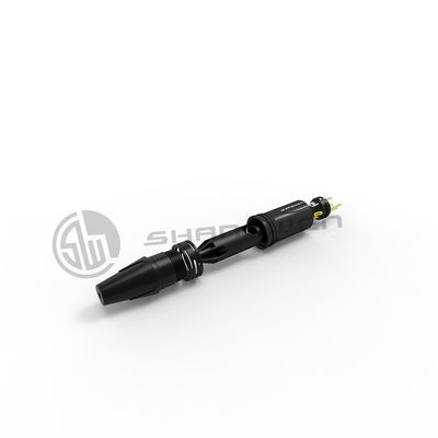 7.5A XLR Connector Electrical Black Audio 4 Pin Connector Male Plug