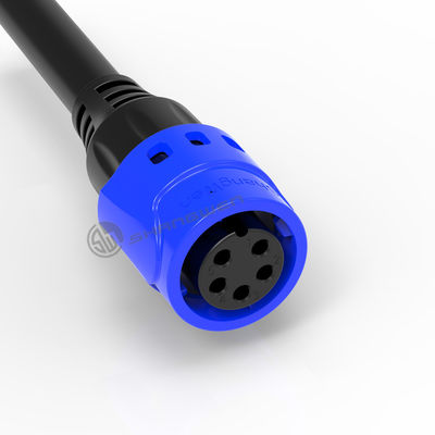 M19 Connecteur d'alimentation IP67 Auto-verrouillage Connecteur féminin industriel à 5 broches