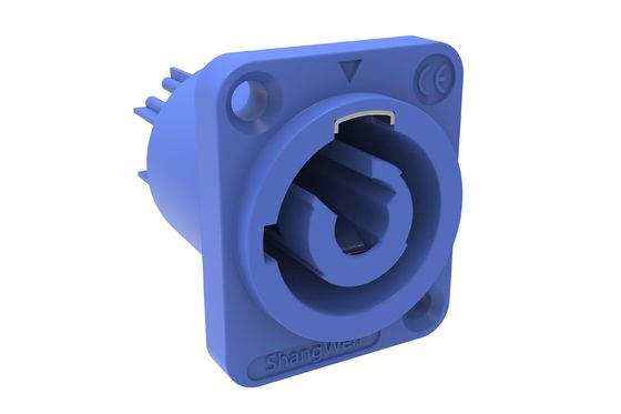 IP44 3 épingles intérieures Circulaire avec prise électrique mâle Connecteur bleu pour écran LED