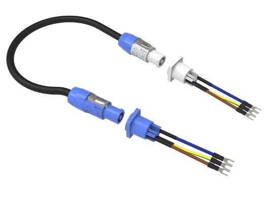 waterproof circular connector 3 Pin Circular Power Connector Electrical Powercon Male PA6 Material