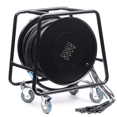 Cat6 SF/UTP Réseau électrique industriel bobine de câble rétractable avec 8 canaux SFTP blindé et 4x16A prises de signal
