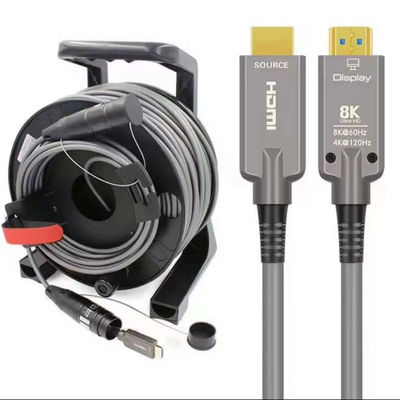 Cable blindé à fibre optique HDMI2.1 HD Tambour 8K 120Hz TPU Cable couvert pour la télévision audio vidéo Protéger le câble Shell