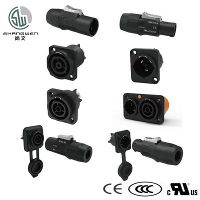 Connecteur de prise de courant extérieur LED IP65 imperméable à l'eau 3Pin 250V Connecteur Speakon pour accessoires électroniques industriels