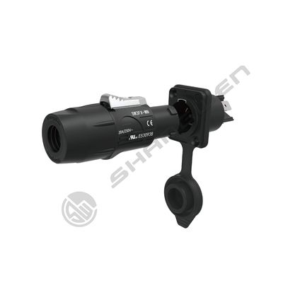 IP65 Panneau extérieur monté prise d'alimentation 3 broches connecteur audio mâle avec écran LED 20A prise de châssis pour les solutions d'alimentation audio