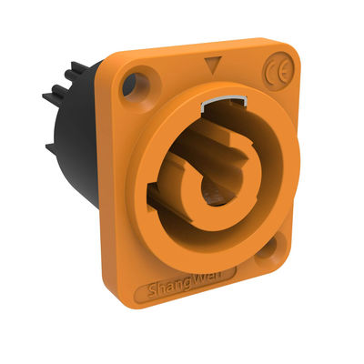 Utilisation extérieure Connecteur électrique féminin à 3 broches jaune Mécanisme de verrouillage sécurisé Protection adéquate pour affichage LED Connecteur extérieur