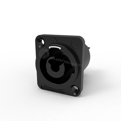 Connecteur Powercon féminin noir IP65 3 broches LED à usage extérieur 250V / 20A Connecteur de châssis