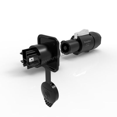 3 Pin Male female  Powertrue Connector Electrical Waterproof Outdoor 3Pin Power Waterproof AC Connectors High Current Capacity Lockable Triple Core 20A 500V True IP65 Waterproof Connector
