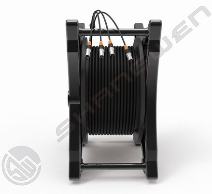 Cable multicanal 4 canaux 4x16A prises de signal électriques industrielles CAT6 SF/UTP câble réseau câble en bobine rétractable