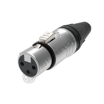 10A Coupe argentée féminine à 3 broches connecteur XLR étanche à l'eau contacts en cuivre usine DMX câble de couplage de la coque pour l'alimentation