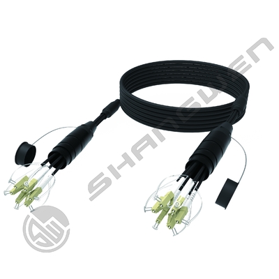 Touret de câble à fibre optique portable pour réseau avec connecteur SC/LC/FC et tambour de câble multimode OM2/OM3/OM4 à 4/6/8 coeurs