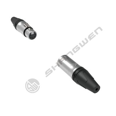 Indoor Audio XLR 5 Pin Male DMX Lighting Jack Black Gold Contacts Female/Male Plug Socket 5 Pin Xlr Connector