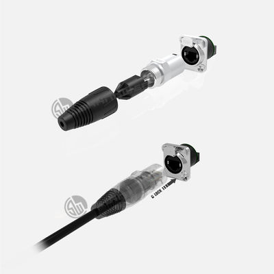 Audio Ethercon Connector Cat5e Cat RJ45 Receptacles Black Female Socket Chassis Network Plug Cat5e Rj45 Connector