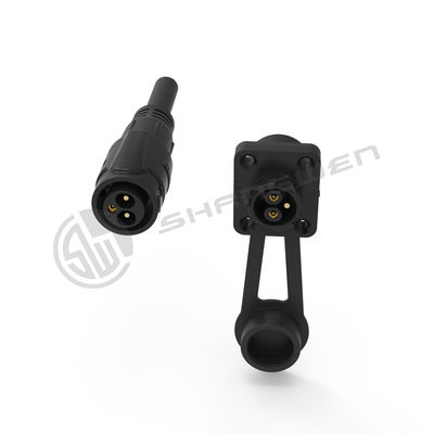 M19 Series Push-pull Self-locking Black Connection Industrial 3 Pin Male Socket  Power Connector