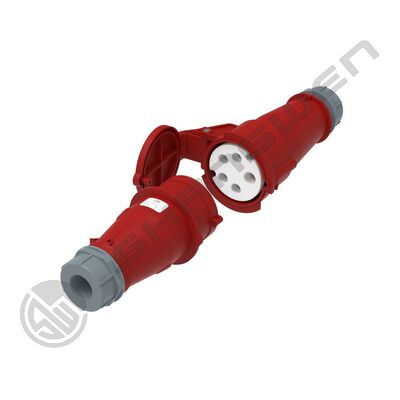Coupleurs de prise mâle et femelle industrielles IP44 16A 5P  IP44  Prise industrielle mâle femelle Rouge IP44 5 broches 16A