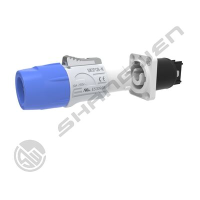 Industrial Electronics Accessories Female Powercon Audio Video Connector 3-Pin for Indoor IP44 LED Display Screen 20A Socket