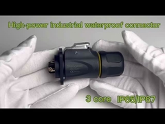 Connecteur à haute puissance mâle femelle IP65 IP67 connecteur étanche à 3 cœurs extérieur
