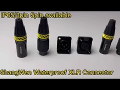 Connecteur électrique XLR de petite taille, étanche à l'eau, à 3 broches, à prise mâle