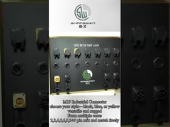 IP67 M19 Connecteur 6 broches Jaune 15A soudage surfacé en alliage d'aluminium Shell Nylon