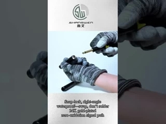 Métal 3,5 mm Jack Plug mâle à travers le trou connecteur audio Jack droit